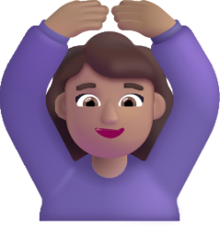 woman gesturing ok medium emoji