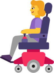 woman in motorized wheelchair default emoji