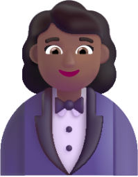 woman in tuxedo medium dark emoji