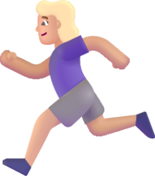 woman running medium light emoji