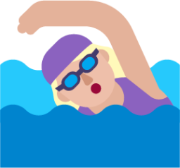 woman swimming medium light emoji