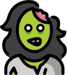 woman zombie emoji