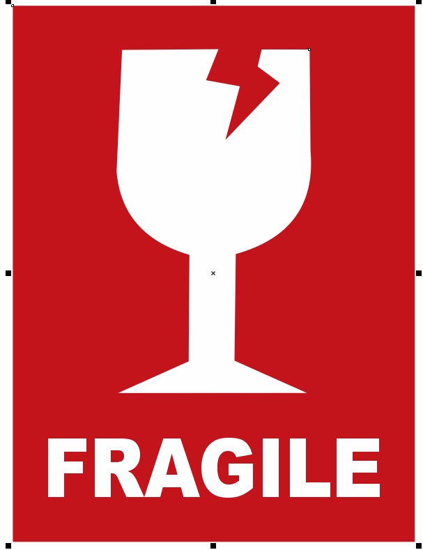 Pack Of 100 Handle With Care Fragile Sticker - Fragile Sticker - Glass ...