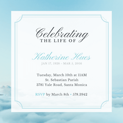 Free Printable Celebration Of Life Template - FREE PRINTABLE TEMPLATES