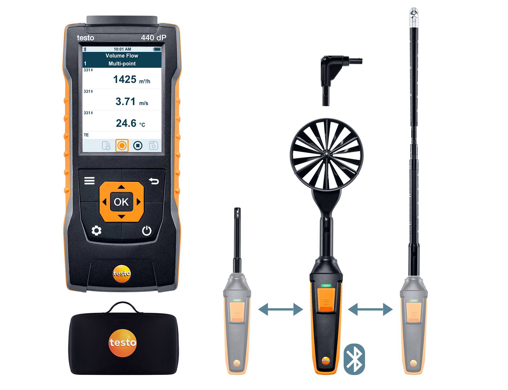 testo&nbsp;440 Delta P Air Flow ComboKit 2 with Bluetooth&reg;