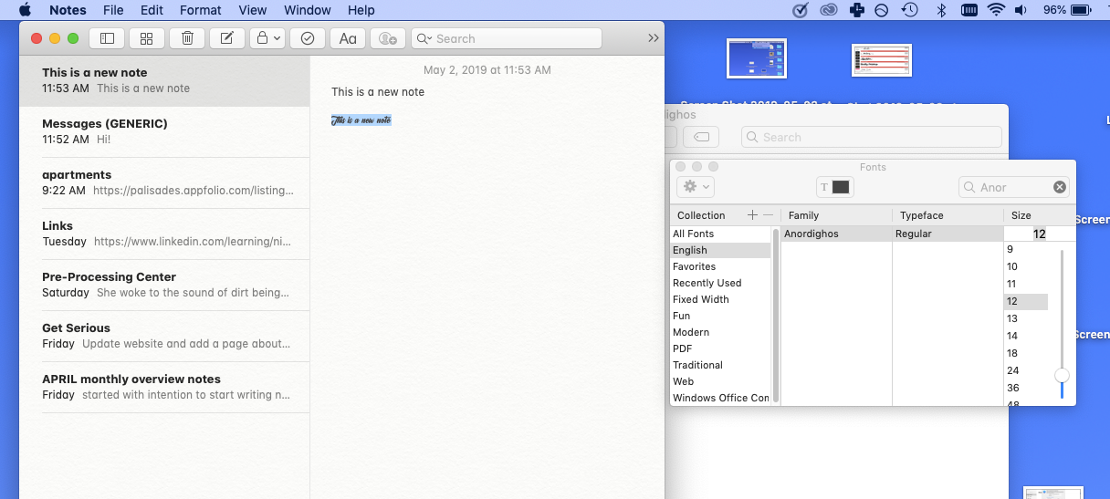 SCREENSHOTS INSTALL FONT MAC 1