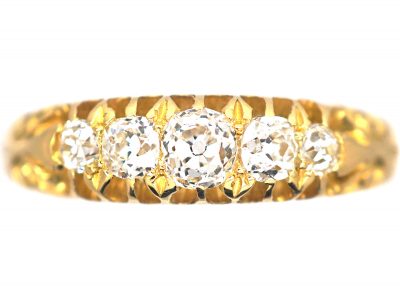 Victorian 18ct Gold Five Stone Diamond Ring