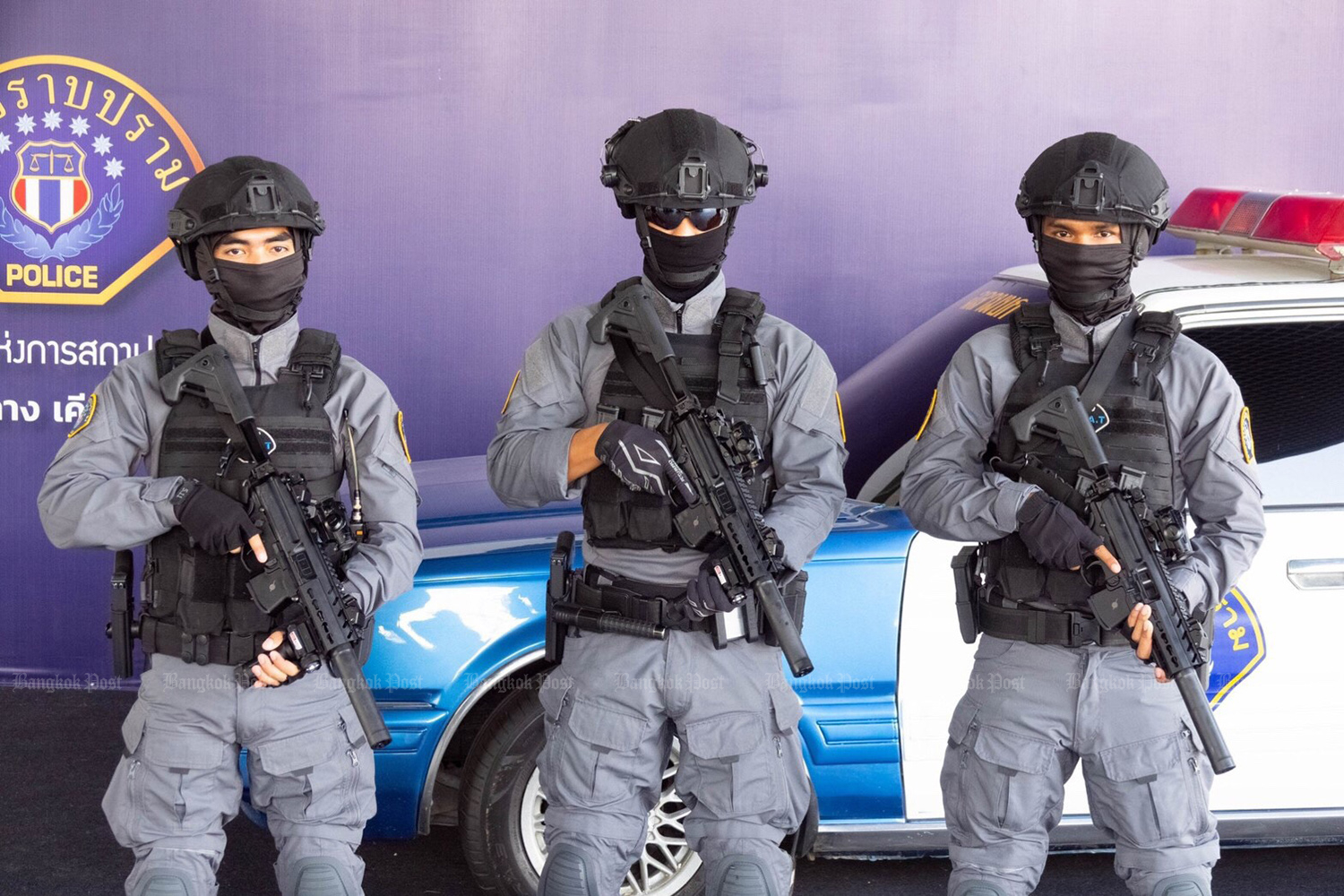 A new special weapons and tactics unit has been set up by the Crime Suppression Division to replace a commando unit. (Photo by Wassayos Ngamkham)