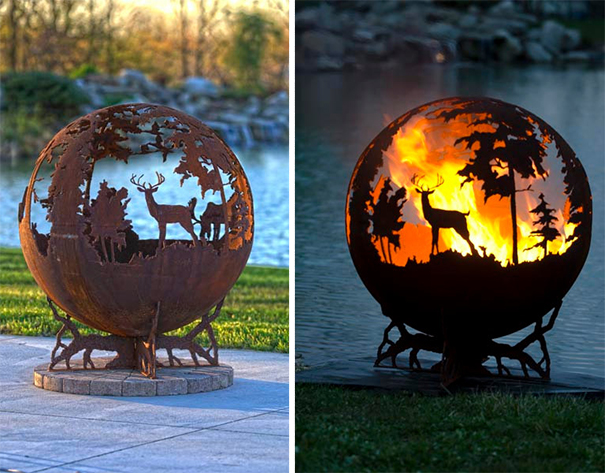 Burning Forest Fire Pit