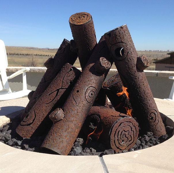 Steel Fire Pit Gas Logs