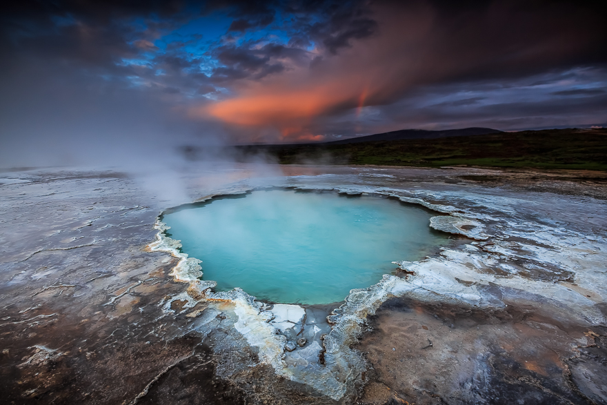 Photographs Of Highland Geysers In Iceland