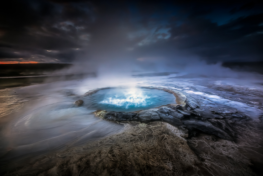 Photographs Of Highland Geysers In Iceland