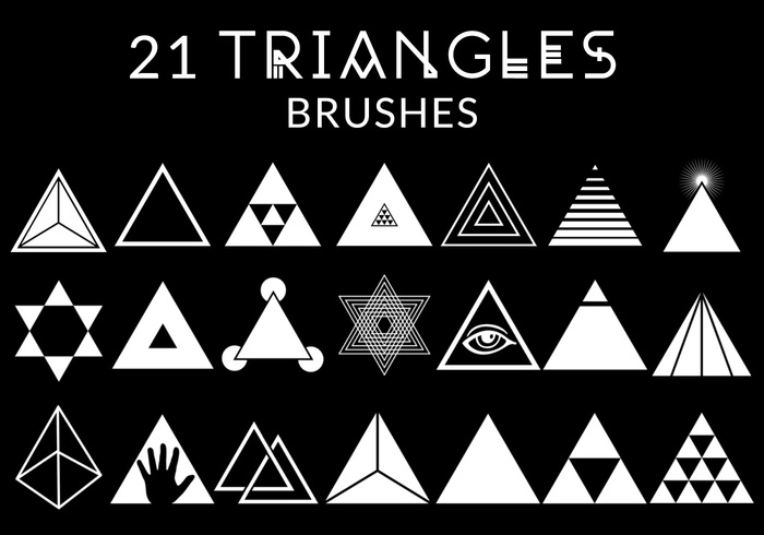 21 Triangle Brushes 