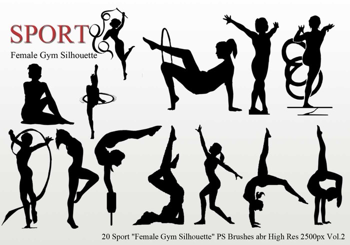 Sport "Female Gym Silhouette" PS Brushes