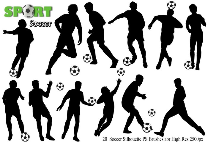 Soccer Silhouette Ps Brushes abr.