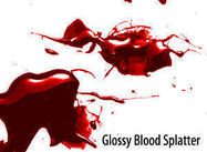 Glansigt blod splatter