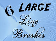  6 LARGE line brushes