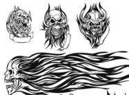 Skull Tattoo Brushes