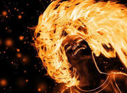 Flaming Girl PSD