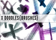 X Doodle brush stroke penslar