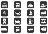 Transportation Brush Icons Pack 