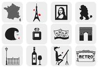 Paris, France Brush Elements Pack