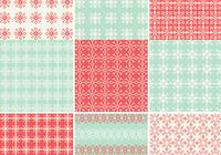 Pixelated Snowflake Pattern Pack 