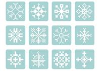 Pixel Snowflake PSD Pack