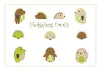 Cartoon Hedgehog PSD Family