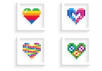 Pixelated Heart PSD Pack