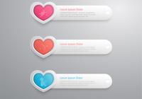 Heart Banner PSD Pack