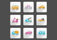 Bright Transportation PSD Icon Pack