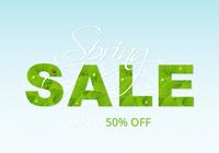 Spring Sale Background PSD