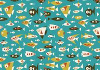 Retro Fish Seamless Pattern