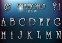 Diamond Studded Retro Alphabet PSD