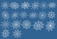 20 Snowflake Brushes Pack