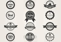 Black and White Premium Badges PSD Set