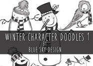 Winter Character Brushes Doodles 1