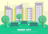 Flat Green City PSD