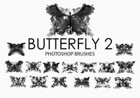 Gratis vattenfärg Butterfly Photoshop borstar 2