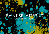 Gratis Färg Splatter Photoshop Borstar 20