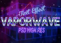 Vaporwave Text Effect PSD