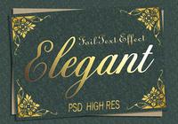 Gold Foil Text Effect PSD  