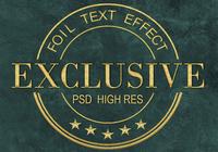 Golden Foil Text Effect PSD  