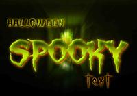 spooky halloween text psd