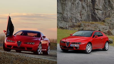 Alfa Romeo Brera concept and production comparison