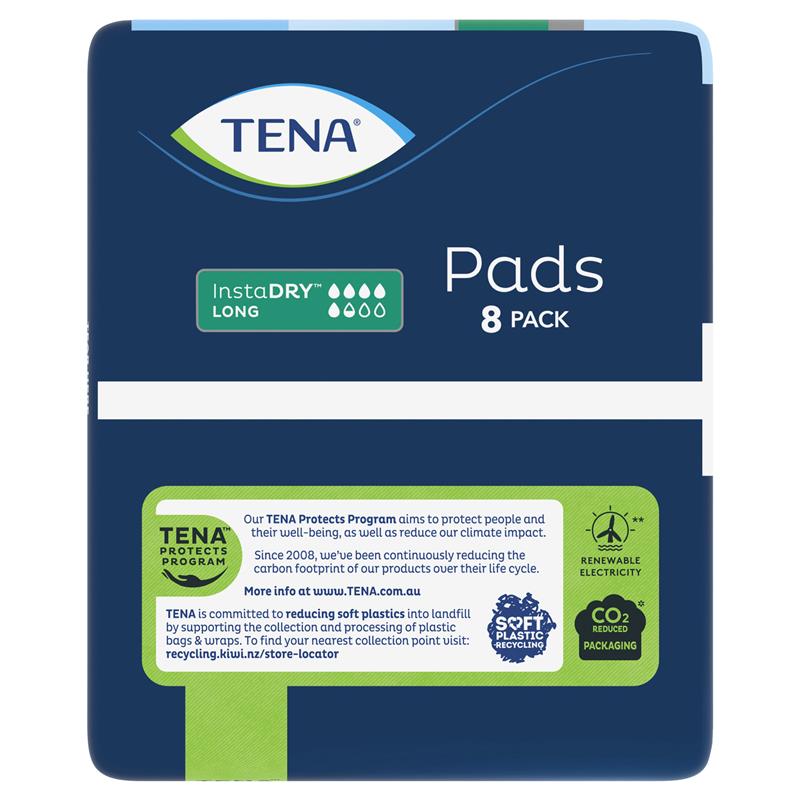 Buy Tena Pads Instadry Long Length 8 Pack Online at Chemist Warehouse®