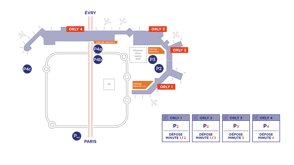 Orly Airport Terminal Maps