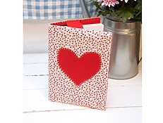 hand-sewn heart notebook cover