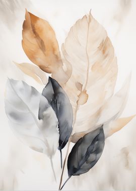 Watercolor Leaf Art